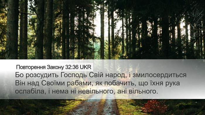 Повторення Закону 32:36 UKR Bible Verse Image
