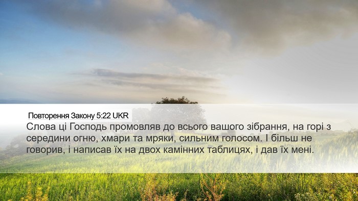 Повторення Закону 5:22 UKR Bible Verse Image
