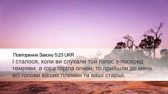 Повторення Закону 5:23 UKR Bible Verse Image