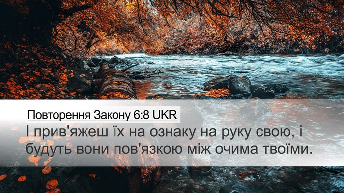 Повторення Закону 6:8 UKR Desktop Wallpaper - І прив'яжеш їх на ознаку на - Desktop Bible Verse Wallpaper