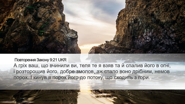 Повторення Закону 9:21 UKR Bible Verse Image