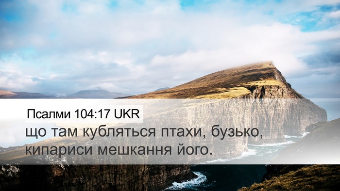 Псалми 104:17 UKR Desktop Wallpaper - що там кубляться птахи, - Desktop Bible Verse Wallpaper