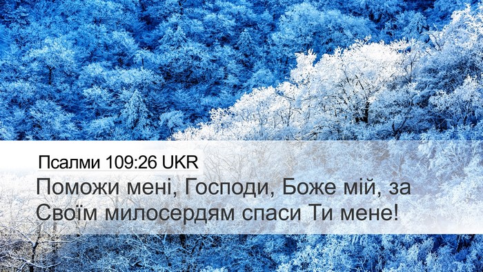 Псалми 109:26 UKR Desktop Wallpaper - Поможи мені, Господи, Боже - Desktop Bible Verse Wallpaper