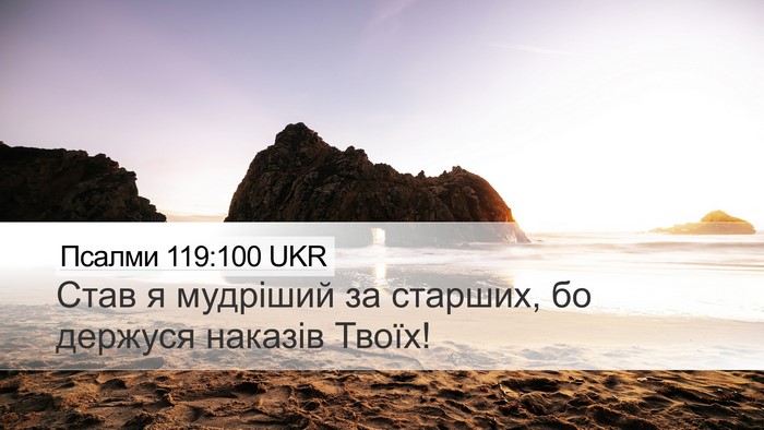 Псалми 119:100 UKR Bible Verse Image