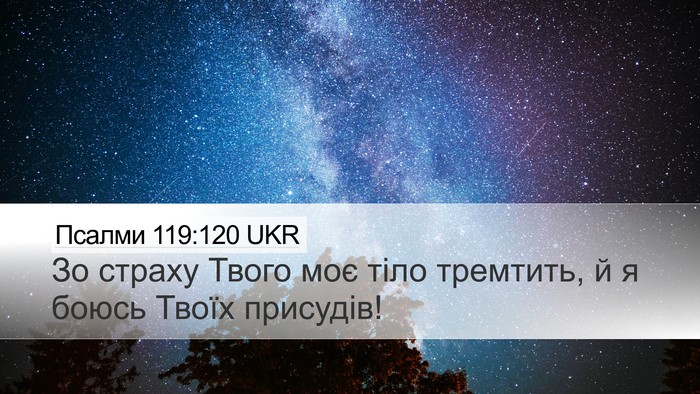 Псалми 119:120 UKR Bible Verse Image