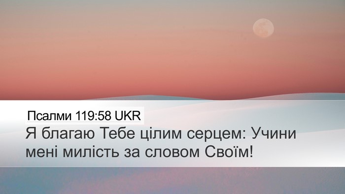 Псалми 119:58 UKR Bible Verse Image