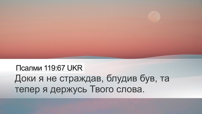 Псалми 119:67 UKR Bible Verse Image