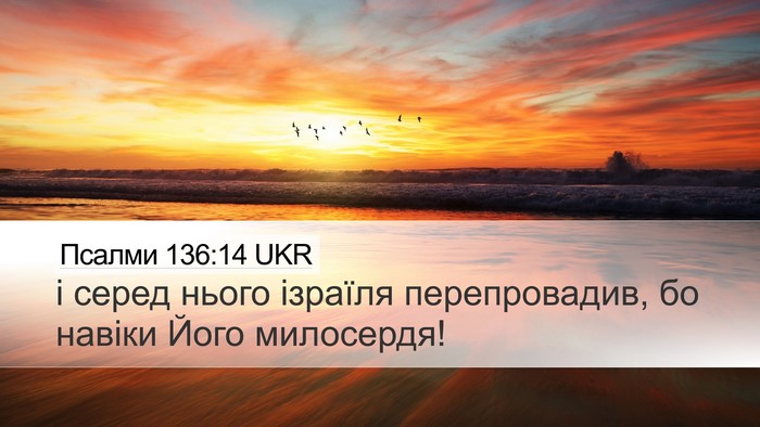 Псалми 136:14 UKR Desktop Wallpaper - і серед нього ізраїля - Desktop Bible Verse Wallpaper