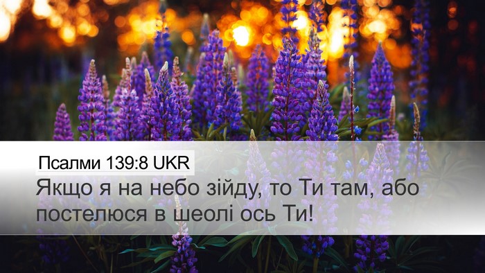 Псалми 139:8 UKR Desktop Wallpaper - Якщо я на небо зійду, то Ти - Desktop Bible Verse Wallpaper