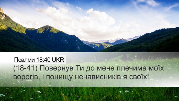 Псалми 18:40 UKR Bible Verse Image