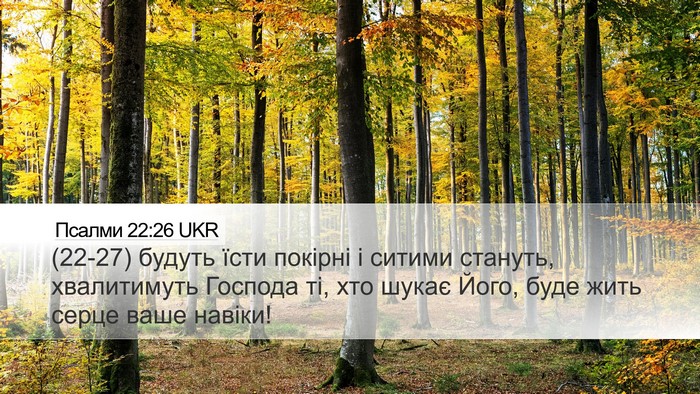 Псалми 22:26 UKR Bible Verse Image