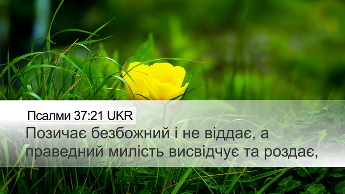 Псалми 37:21 UKR Bible Verse Image