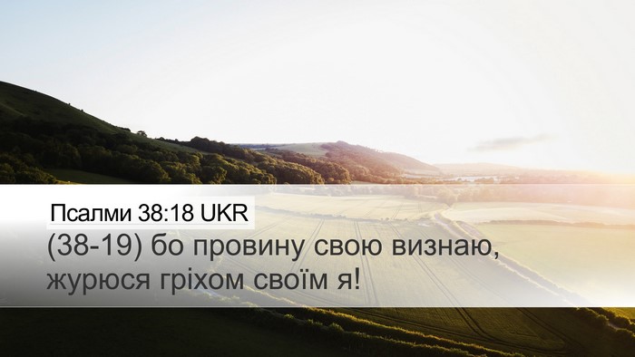 Псалми 38:18 UKR Desktop Wallpaper - (38-19) бо провину свою - Desktop Bible Verse Wallpaper