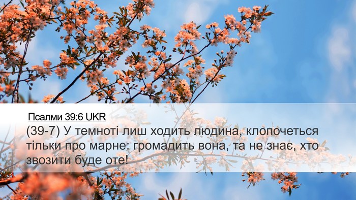 Псалми 39:6 UKR Bible Verse Image