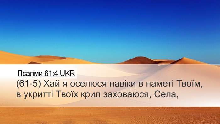 Псалми 61:4 UKR Bible Verse Image