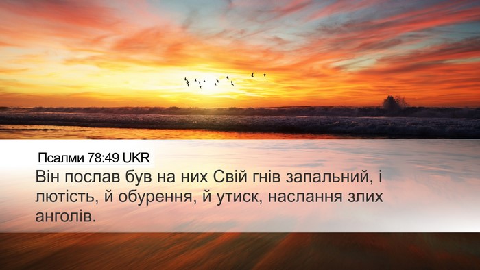 Псалми 78:49 UKR Bible Verse Image