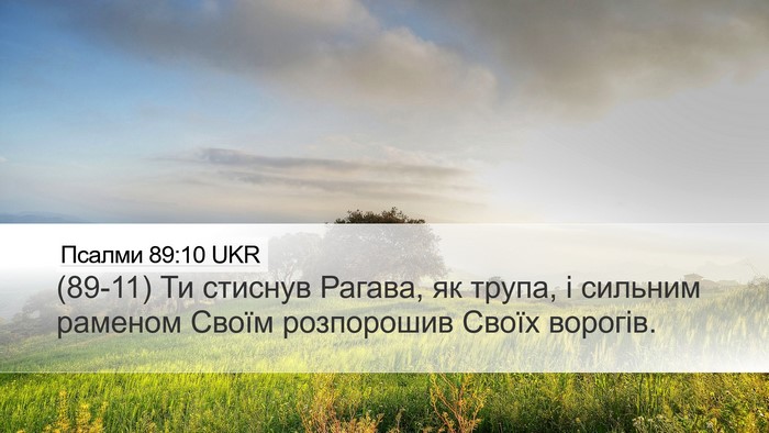 Псалми 89:10 UKR Bible Verse Image