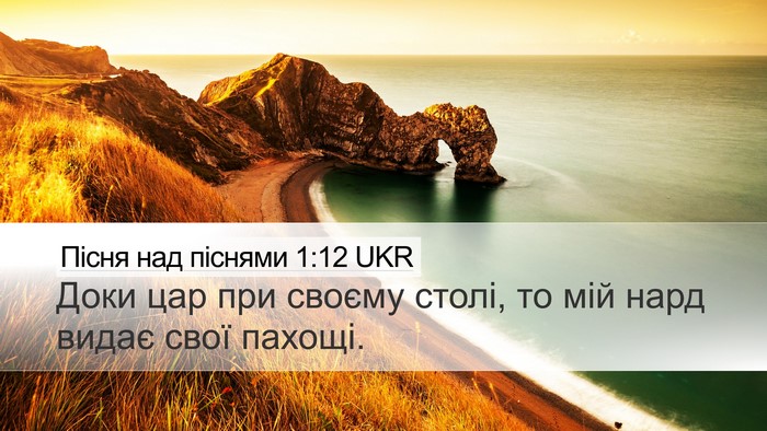 Пісня над піснями 1:12 UKR Bible Verse Image