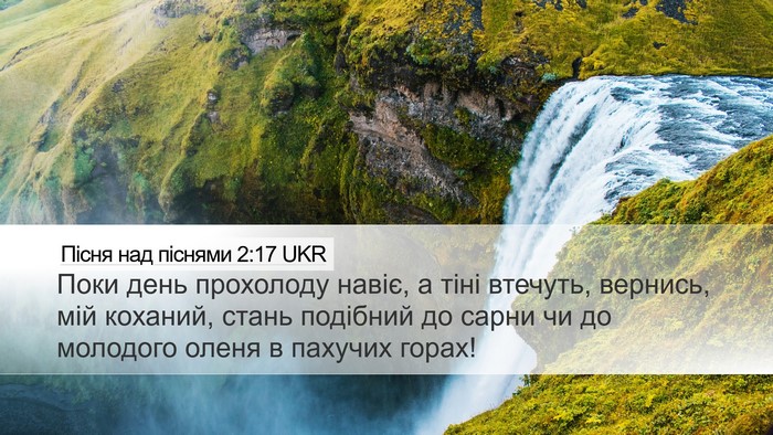Пісня над піснями 2:17 UKR Bible Verse Image