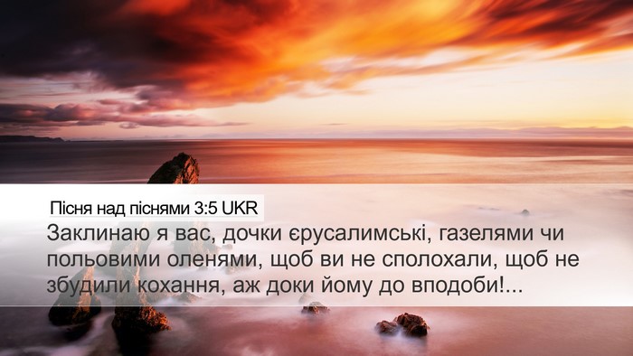 Пісня над піснями 3:5 UKR Bible Verse Image