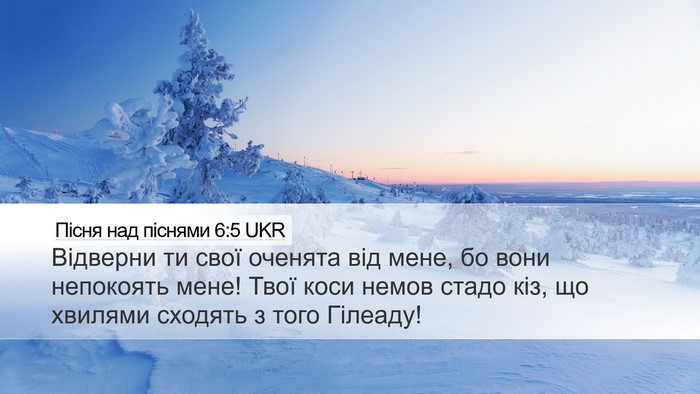Пісня над піснями 6:5 UKR Bible Verse Image