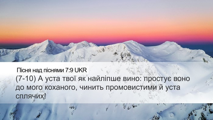 Пісня над піснями 7:9 UKR Bible Verse Image