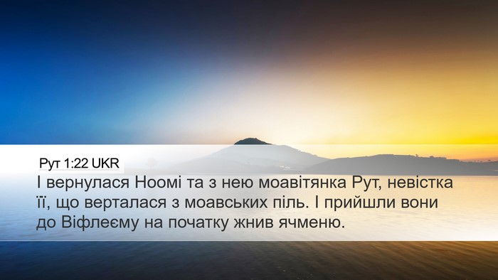Рут 1:22 UKR Bible Verse Image
