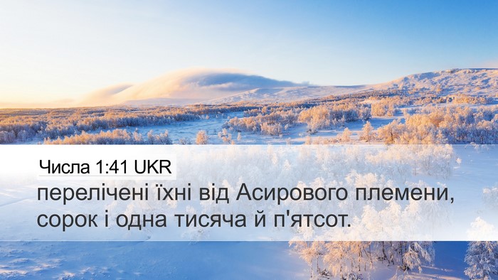 Числа 1:41 UKR Bible Verse Image