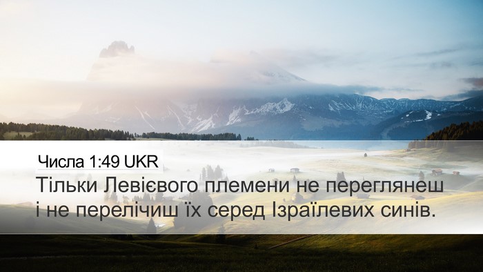 Числа 1:49 UKR Bible Verse Image