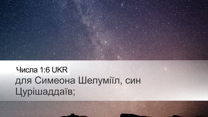 Числа 1:6 UKR Bible Verse Image