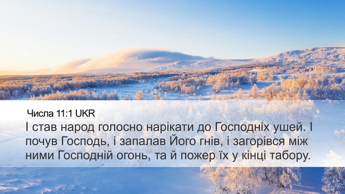 Числа 11:1 UKR Bible Verse Image