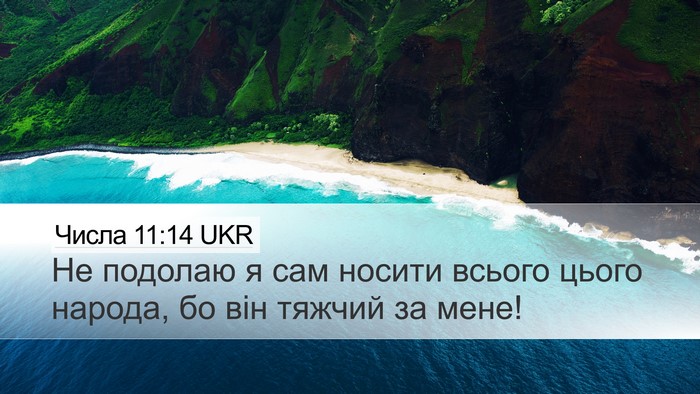 Числа 11:14 UKR Desktop Wallpaper - Не подолаю я сам носити - Desktop Bible Verse Wallpaper
