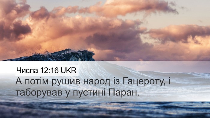 Числа 12:16 UKR Bible Verse Image