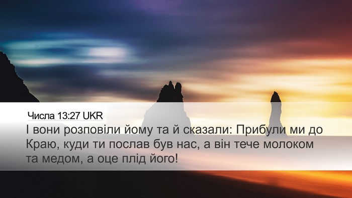 Числа 13:27 UKR Desktop Wallpaper - І вони розповіли йому та й - Desktop Bible Verse Wallpaper