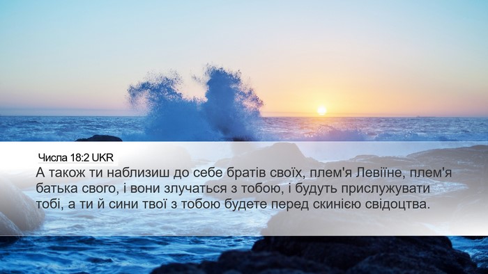 Числа 18:2 UKR Bible Verse Image