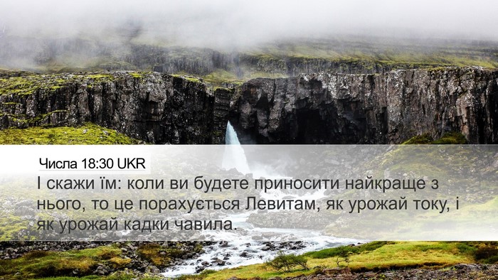 Числа 18:30 UKR Bible Verse Image