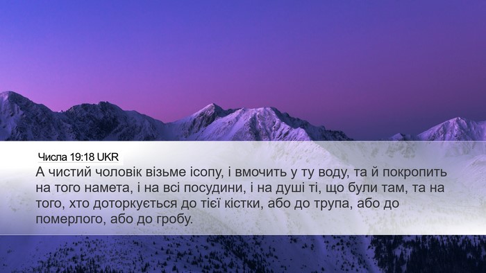 Числа 19:18 UKR Desktop Wallpaper - А чистий чоловік візьме - Desktop Bible Verse Wallpaper