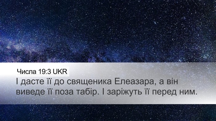 Числа 19:3 UKR Bible Verse Image