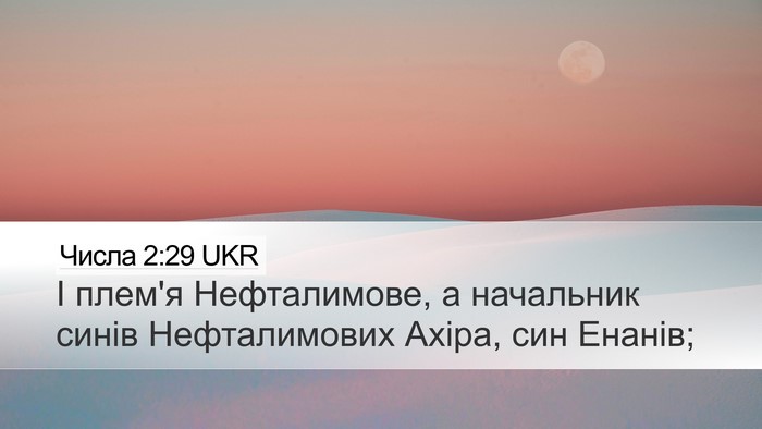 Числа 2:29 UKR Bible Verse Image