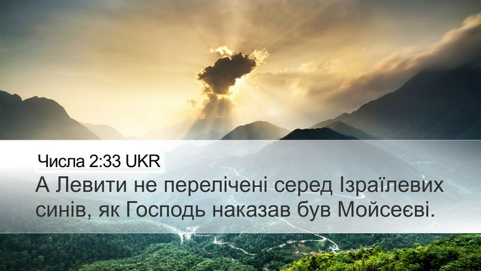 Числа 2:33 UKR Bible Verse Image