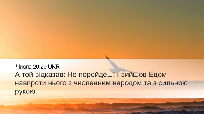 Числа 20:20 UKR Desktop Wallpaper - А той відказав: Не - Desktop Bible Verse Wallpaper