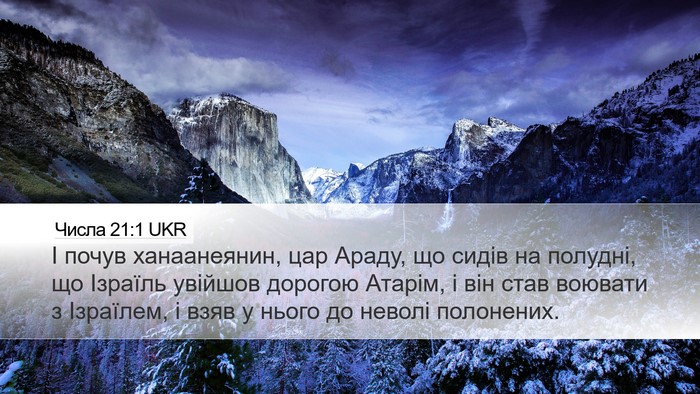 Числа 21:1 UKR Bible Verse Image
