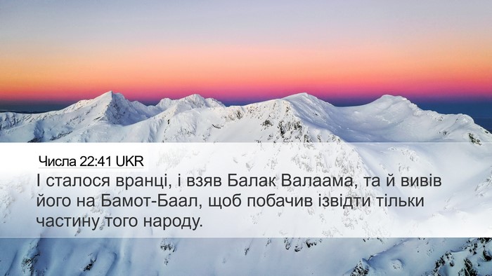 Числа 22:41 UKR Bible Verse Image