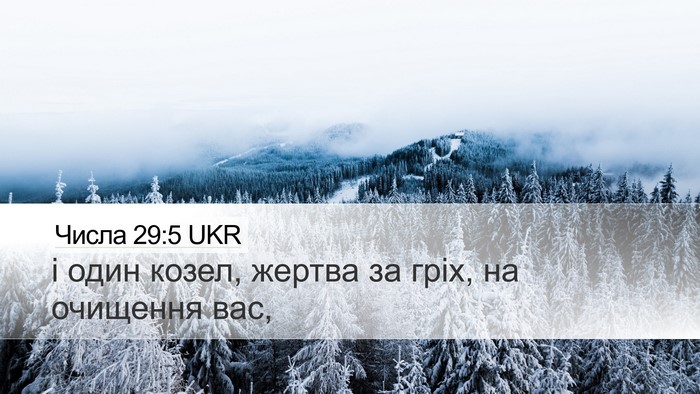 Числа 29:5 UKR Desktop Wallpaper - і один козел, жертва за - Desktop Bible Verse Wallpaper
