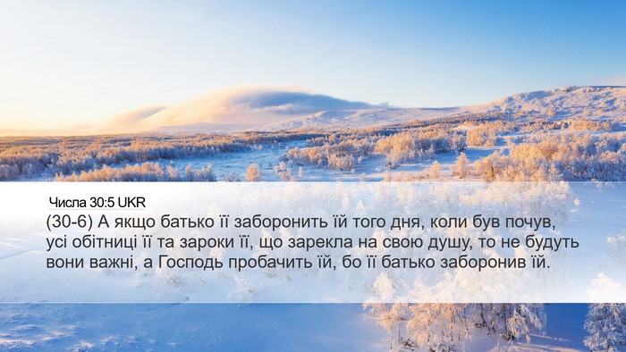 Числа 30:5 UKR Bible Verse Image