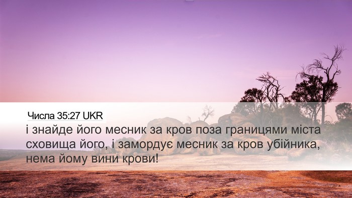 Числа 35:27 UKR Bible Verse Image