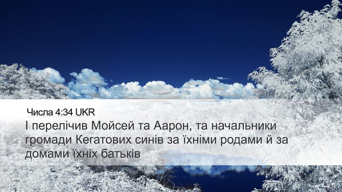 Числа 4:34 UKR Desktop Wallpaper - І перелічив Мойсей та - Desktop Bible Verse Wallpaper
