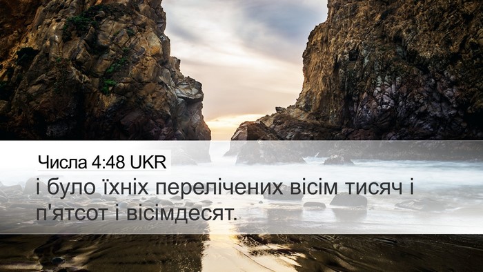 Числа 4:48 UKR Bible Verse Image