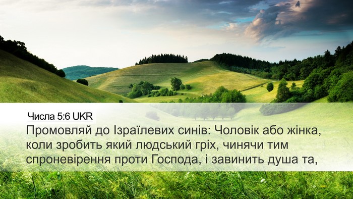 Числа 5:6 UKR Desktop Wallpaper - Промовляй до Ізраїлевих - Desktop Bible Verse Wallpaper