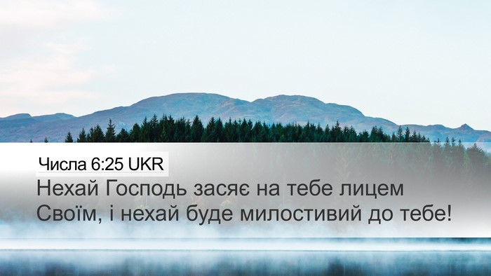 Числа 6:25 UKR Bible Verse Image